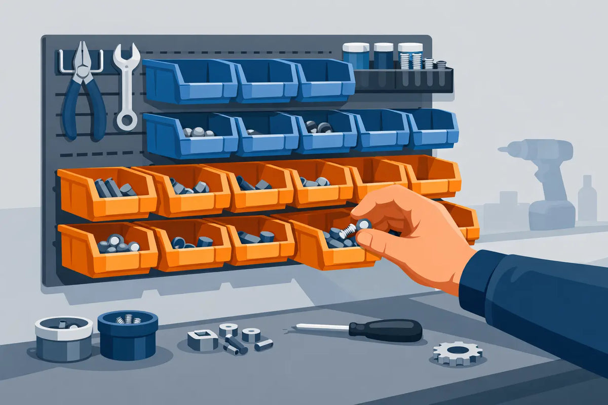 Wall Mounted Parts Bin Storage That You Can Reach