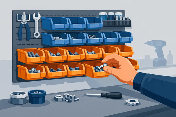 Wall Mounted Parts Bin Storage That You Can Reach