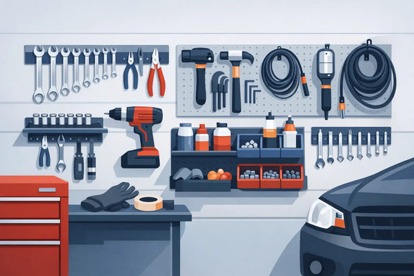 Auto Shop Wall Tool Storage That Stays Reachable