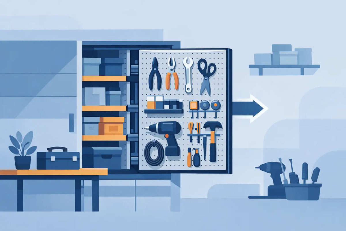 How a Pull Out Pegboard Storage System Works