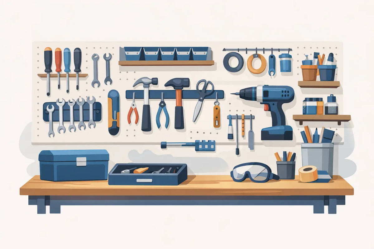 How to Organize Tools Over Your Workbench