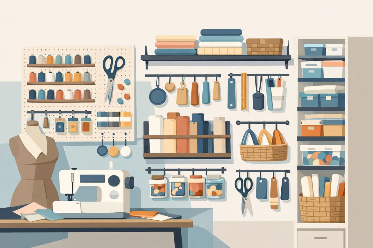 12 Sewing Room Vertical Storage Ideas That Work