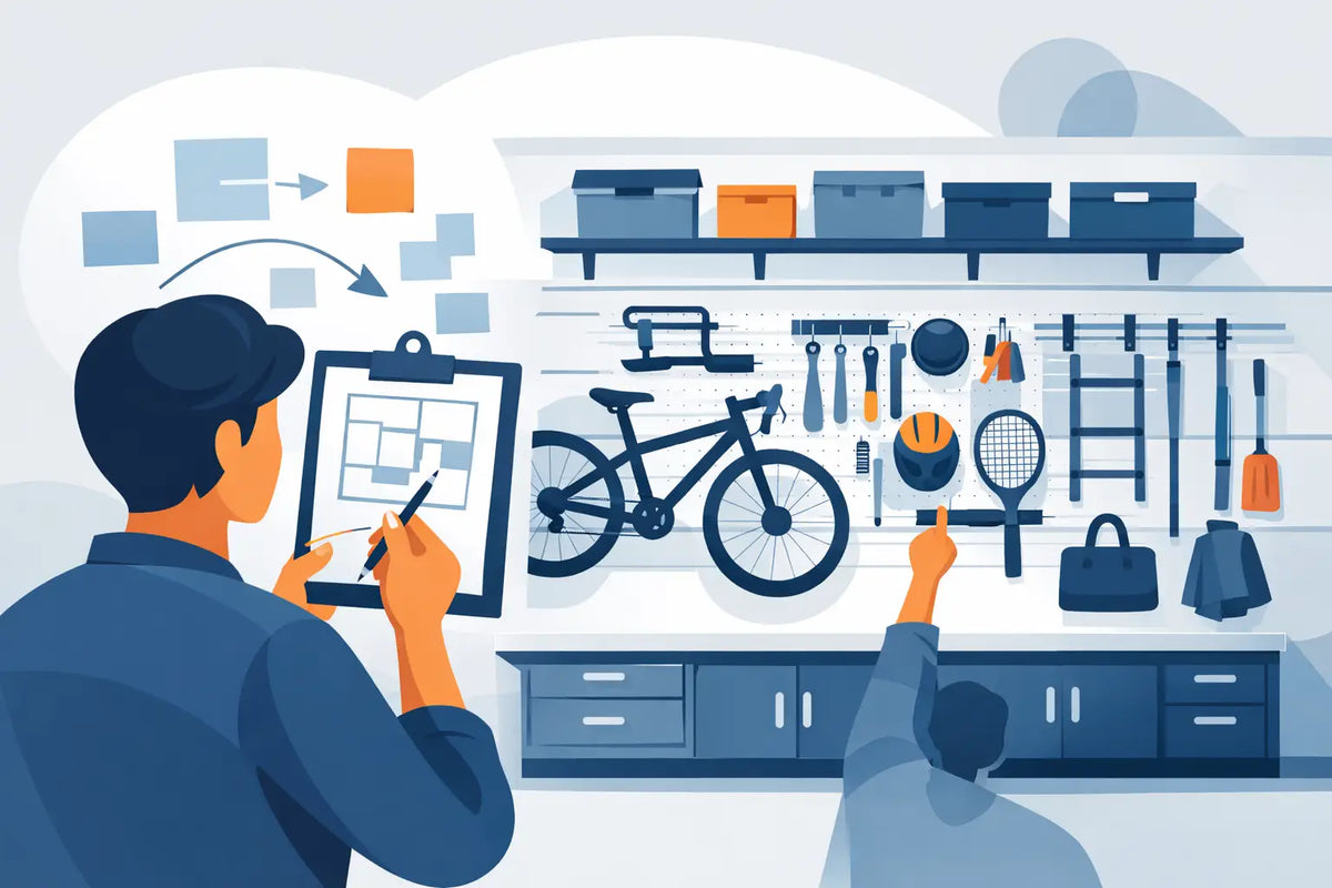 Garage Wall Storage Planner That Preserves Reach