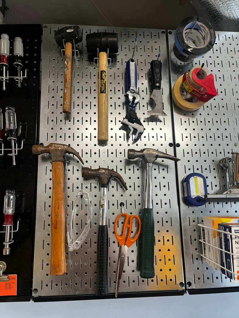 Neighbor's Garage — 4 TroveBlade Caches, Wall Control Pegboard
