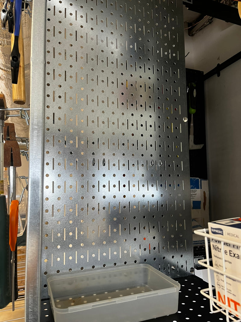 Neighbor's Garage — 4 TroveBlade Caches, Wall Control Pegboard