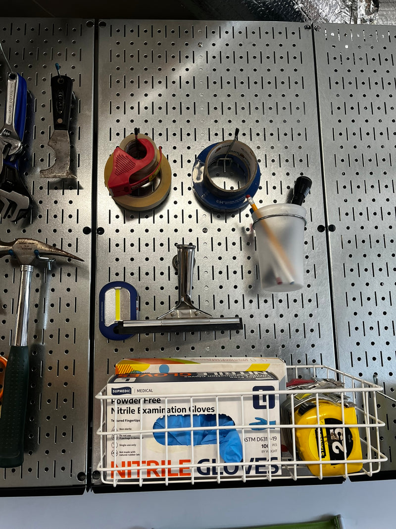 Neighbor's Garage — 4 TroveBlade Caches, Wall Control Pegboard