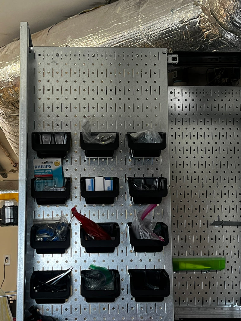 Neighbor's Garage — 4 TroveBlade Caches, Wall Control Pegboard