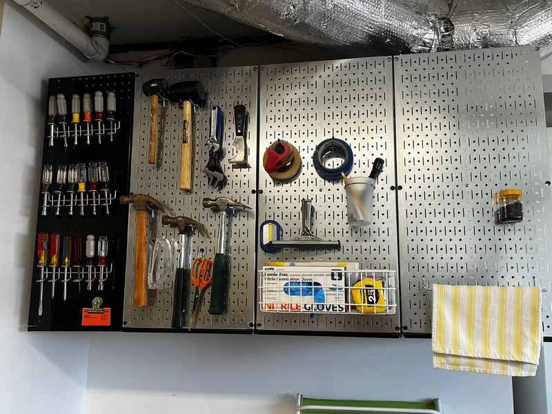 Neighbor's Garage — 4 TroveBlade Caches, Wall Control Pegboard